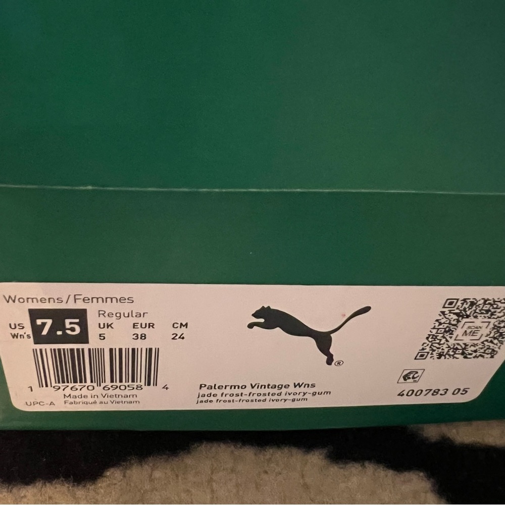 NWT Puma Palermo Vintage Sneakers Jade Frost Frosted Ivory Size Women’s 7.5 - Picture 14 of 15